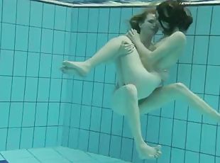 Libuse thinks that Nastya is horny and horny in the pool