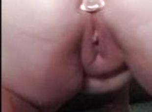 Watch Me Stuff This Glass Plug in my Ass, WISH You would Stuff Your Fat Cock in Instead
