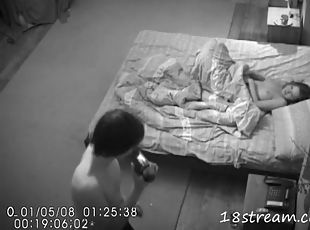 Hidden cam films teen having doggystyle sex