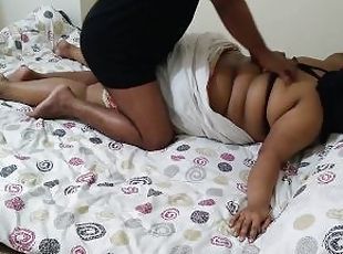 Bed share with beautiful Pakistani Huge Ass MILF stepmom
