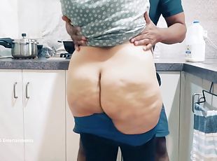 Indian Wifes Ass Spanked, Fingered And Boobs Squeezed In The Kitchen With Mother In Law
