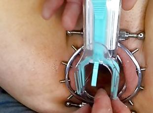 Pussy Gaping - Spiked Clamp and Speculum