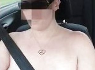 Tits out while driving