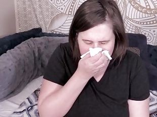 Preview Sick, Snotty and Congested Illness Fetish Nose Blowing