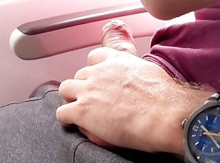 Risky Public Travel - Handjob and fingering at trainstation and airplane