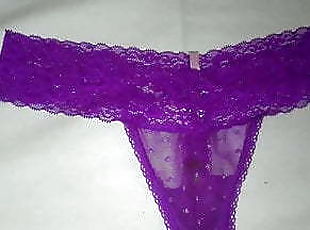 My Sisters Sparkly Purple Mesh Victorias Secret Thong 
