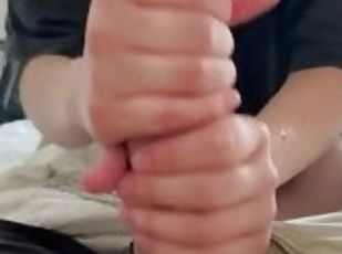British Girl Needs Two Hands For This Big Dick