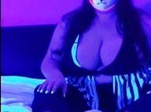 Young Neon BBW Pawg with big boobs teasing