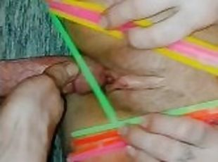 Glowsticks and pussy pounding after party