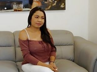 Latina Personal Assistant Sucking Dick on Job Interview