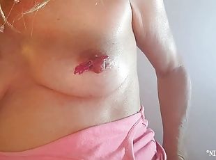 Nippleringlover horny milf inserting clips, extreme nipple piercings, kinky nipple play