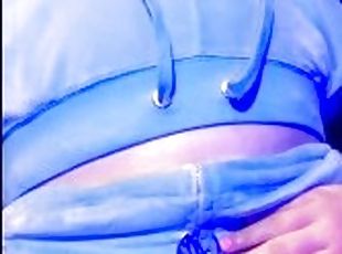Belly inflation with tracksuit