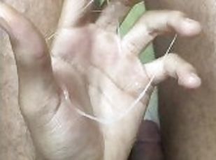 Rock Mercury cums from thick black cock