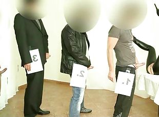 Gangbang Party In Dortmund! 10 Big Cocks For The Latex Slut - Cumshot