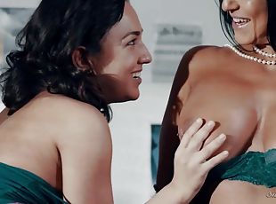 Raven Hart and Amara Romani Lesbian Sex