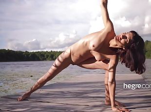 Uliana - Nude Yoga session of hot skinny teen girl
