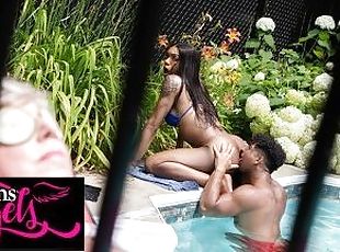 TRANS ANGELS - Leilani Li Sits On Kenzo Alvarez's Huge Dick And Bounces Her Bubble Butt On It