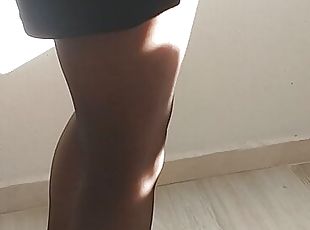 Elegant nylon stocking fetish in the sunlight