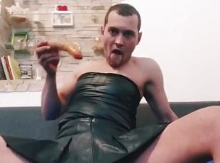 Hot Sexy Horny Young Twink In Latex Home Alone