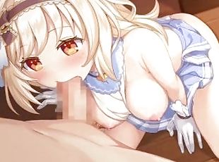 Cat Ear Angel Goddess in High School Uniform Giving Me Head for The FIRST TIME