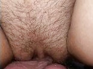 Bottom view amateur teen gets tiny pussy pounded