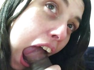 Stuffing BBC down my throat deepthroat cock sucking oral sex eating dick interracial blowjob fansly