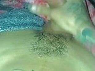 tattooed young man masturbating after girl nudes