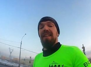 Morning running 10 killometers in Moscow
