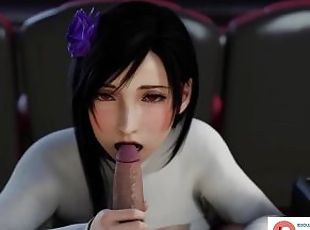 Tifa Lockhart Hot Date Blowjob In Cinema And Cum In Mouth  Hottest Final Fantasy Hentai 4k